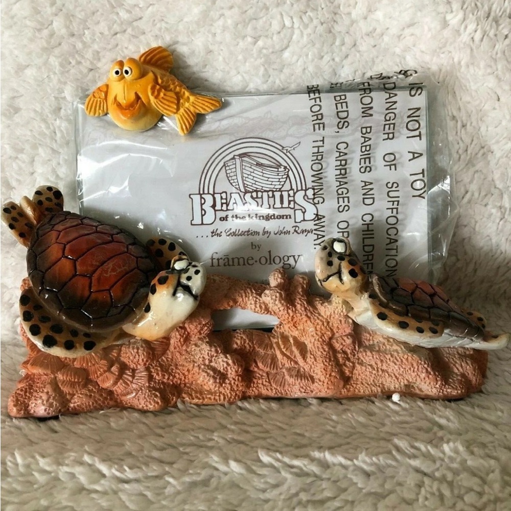 Whimsical Sea Turtle Picture Frame - Fish Beach Vacation Photos
